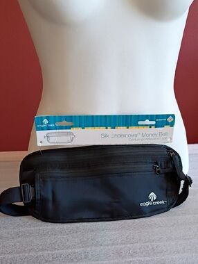 Eagle Creek Silk Undercover Money Belt in Black New